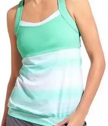 Mint Striped Athletic Tank Top