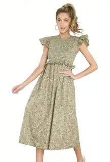 Victoria Dunn Primrose Smocked Midi Dress