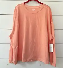 Old Navy Loose Garment-Dyed Long-Sleeve Easy Tee NWT