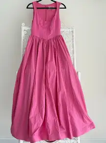 BHLDN Anthropologie Jemma Maxi Dress Small Pink Tulle Corset Romantic Coquette