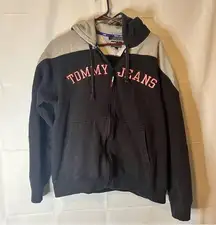 Tommy Jeans Black and Gray Hoodie