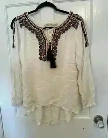 Soft Surroundings Embroidered Boho Blouse‎ size S EUC
