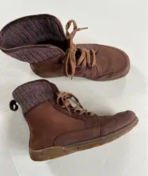 Chaco Sz 7 Barbary Women Mahogany Waterproof Leather Ankle Boots Shoes