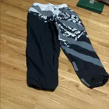 Nike Black and Gray Joggers with Geometric Design