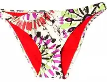 NWT La Perla Studio Tie Dye Red Reversible Bikini Swim Bottom-Size US 6-EU 40