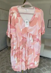 Emily Wonder Abstract Mini Dress Babydoll Vaca Cruise Spring Summer Preppy L