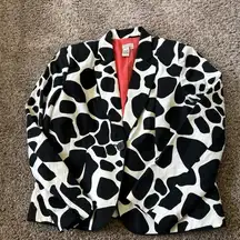 Julie Mitchell Urban Collection Women's Size 16 White & Black Blazer Jacket