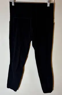 Athleta Salutation Stash 7/8 Tight Legging Black Size Medium