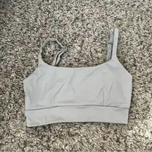 Balance athletica vitality light grey square neck sport bra size small