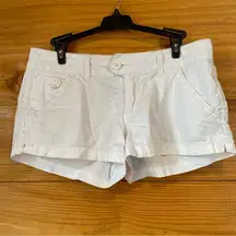 Rewash White Stretch Mid Rise Trouser Shorts Juniors 7