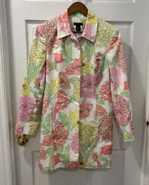 Grace Suits Women’s Long Floral Blazer Size 8 Easter Spring Wedding EUC