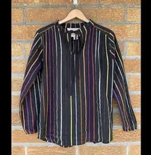 ACE & JIG METALLIC STRIPE TOP BLOUSE XS