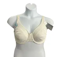 Platex BREATHABLY COOL Underwire Bea Size 42C White M493 Dry Fabric Lingerie