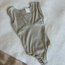 NWT Brown Knit Tank Bodysuit