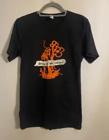 Black the Horizon T-Shirt with Orange graphics ring