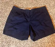J. Crew Women's Size 8 Navy Blue‎ Chino Shorts Casual Everyday