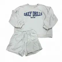Daily Drills Set Congress Logo Crewneck Sweatshirt and Shorts XS/s