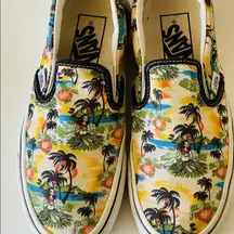 Vans classic slip on aloha black true white shoes