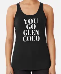 Mean Girls womens medium dark gray racerback tank top "You Go Glen CoCo"​
