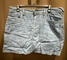 Sonoma Blue Denim Mini Skirt w/Shorts Underneath, Size 12