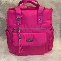 Steve Madden Girl convertible backpack bag hot pink 14x13.5x5”