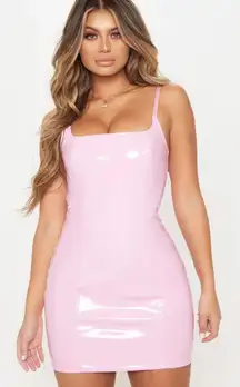 Pretty Little Thing  Pink Faux Leather Mini Dress