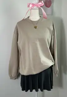 Russell Vintage 90s Cream Beige Crewneck Sweater‎ Made In Usa Womens Large