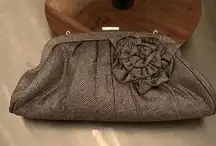 Jessica McClintock Clutch Purse Shoulder Bag Silver Mesh Chain Strap Formal Prom