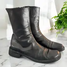 Vintage Donald J. Pliner Black Leather Mid-calf Boots