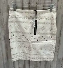 NWT White House Black Market Over-The-Top Embroidered Pencil Skirt WHBM