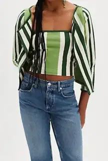 #20  NWT Free People Palm Springs Prep Twosie in Green Combo