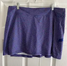 Nike Golf Womens XL Blue Dri Fit Golf Skort Performance Tennis Pickleball