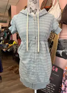 Juicy Couture Blue Short Sleeve Hoodie Top