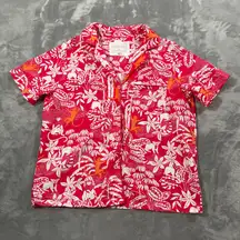 J McLaughlin Print Fresh Top Womens Small Pajama Shirt Swinging Palm Organic