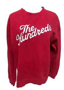 The Hundreds Slant Logo Red Crewneck Oversized Sweatshirt Medium