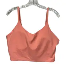 NWT Athleta Elation V-Neck Coral Peach Crop Top D-DD Cup XL‎