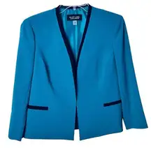 Black Label by Evan Picone Teal Blazer New 6