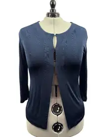 Women’s Chico’s Travelers Size 2XL Navy Cardigan with Invisible Buttons