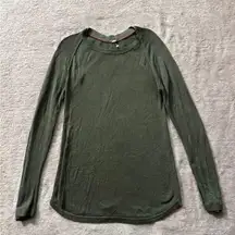 Lululemon Womens Sweater Green Sunshine Coast Long Sleeve Cashmere Pullover Sz 6