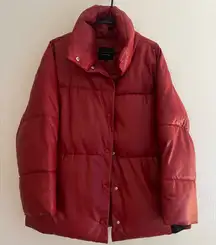 AVEC LES FILLES Leather Puffer