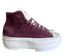 Converse Run Star Hike Platform Hi Striped Knit Shoe Size 10 or 11.5 #444