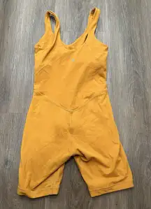 Lululemon Align Bodysuit‎ 8" Size 4 Autumn Orange Tight Fit Bra Cut