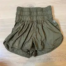 High Waist Olive Green Women's Shorts
