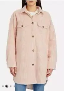MUNTHE Edmond Oversized Checked Brushed-flannel Jacket In Pink 38