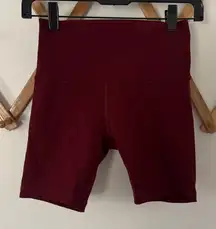 Lululemon Bike Shorts Deep Red Burgundy Size 4