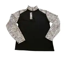 HAWKS pullover sweatshirt black half zip size M
