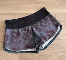 Vuori Black and Maroon Women's Athletic Shorts