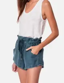 Young Fabulous and Broke  Izzy linen blend drawstring shorts