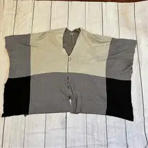 Joseph A plaid knit OS women's sweater poncho