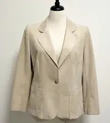 Abe Schrader Vintage Faux Suede Beige Button